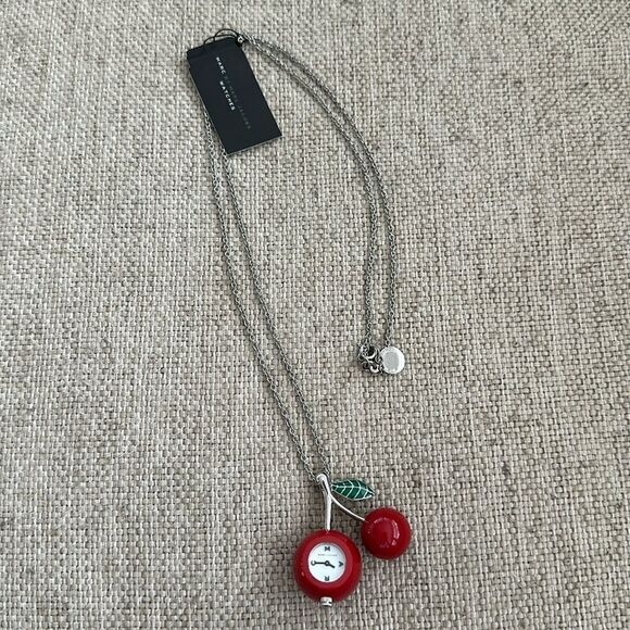 NWT Marc by Marc Jacobs cherry watch necklace y2k long chain - Picture 1 of 5